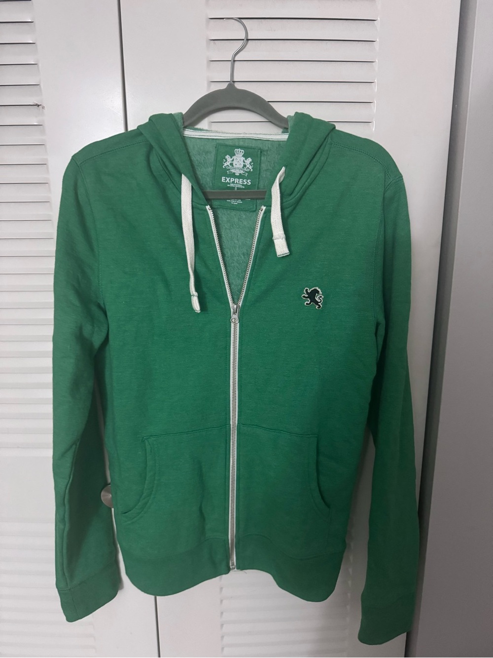 Express Green Zip-Up Hoodie Jacket